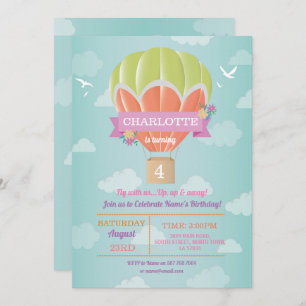 Convites Nuvens da mosca do passeio da festa de aniversário