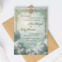Nuvens de Casamento vintage de Amor