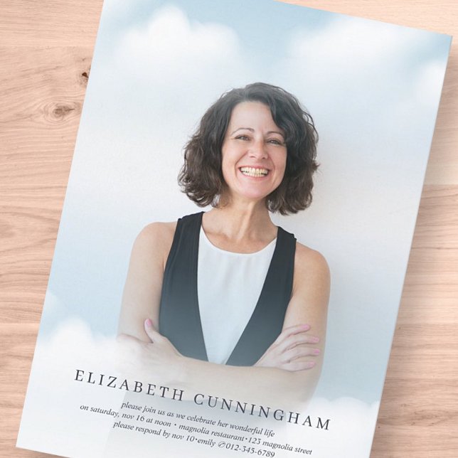 Convites Nuvens Funerais Memoriais no Céu Foto Moderna (Criador carregado)