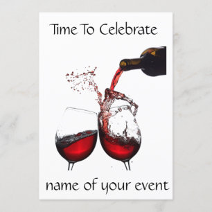 CONVITES ****NVITAÇÃO DE FESTA DE VINHO ADULTO****