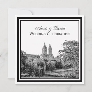 Convites NYC Centrl Pk Lake San Remo Gravado SQ Casamento