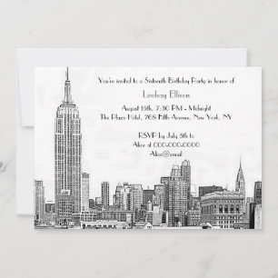 Convites NYC Skyline 01 Enchido Sweet 16 Party