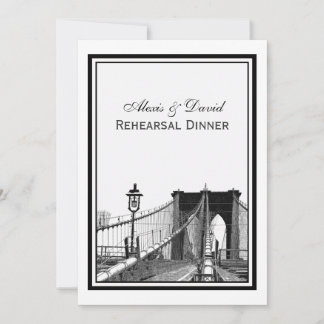 Convites NYC Skyline Brooklyn Bridge nº 2 Janto de ensaio