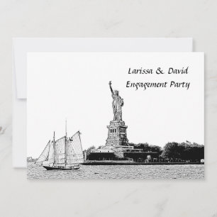 Convites NYC Skyline Edificou Rua de Liberdade