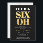 Convites O 60º Elegante Dourado Surpresa de Aniversário<br><div class="desc">O 60º Aniversário Surpresa Dourado Convite Elegante Negra Seus hóspedes saberão que será uma festa especial apenas olhando para este convite!</div>