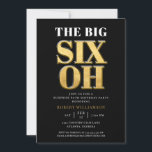 Convites O 60º Elegante Dourado Surpresa de Aniversário<br><div class="desc">O 60º Aniversário Surpresa Dourado Convite Elegante Negra Seus hóspedes saberão que será uma festa especial apenas olhando para este convite!</div>