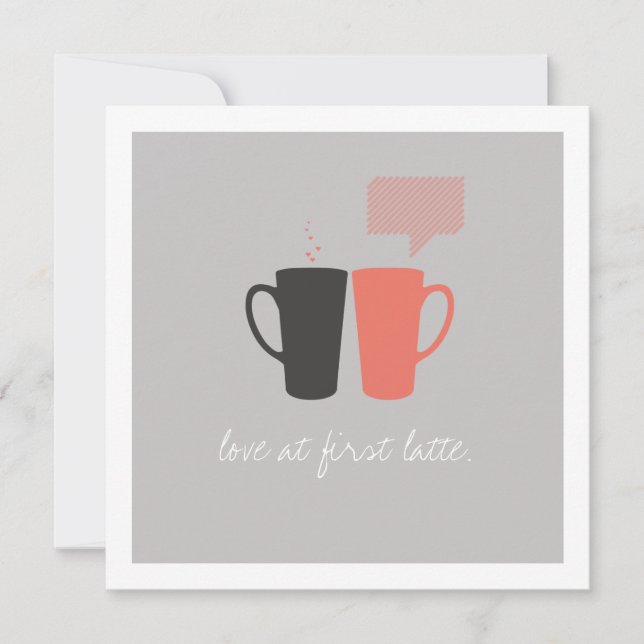 Convites O "amor chá de primeiro Latte" convida (Frente)