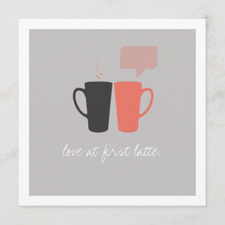 Convites O "amor chá de primeiro Latte" convida