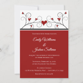 Convites O amor cresce | Red Hearts Namorados Wedding