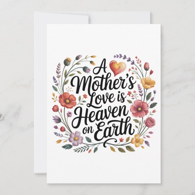 Convites O Amor de uma Mãe é o Céu na Terra (Frente)