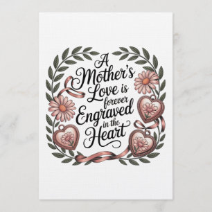 Convites O Amor De Uma Mãe Está Gravado Para Sempre No Cora