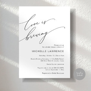 Convites O amor é a criação, a celebração do Chá de panela