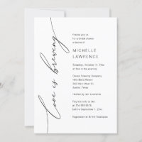 O amor é a criação, a celebração do Chá de panela