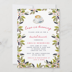 Convites O amor é a criação de café Bridal Brunch