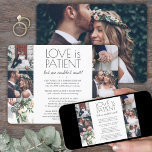 Convites O amor é a Recepção de casamento 7 do paciente Col<br><div class="desc">Convide a família e os amigos para uma recepção elegante de casamento com este na moda moderno convite de "amor é paciente, mas não podíamos esperar". Toda a redação é simples de personalizar para qualquer comemoração apenas de recepção, incluindo uma festa de elopemento poste, cerimônia de renovação de votos, casamento...</div>