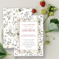 O Amor É Berry Sweet Elegant Floral Bridal Luncheo