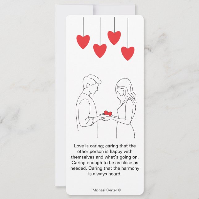 Convites O amor é carinho (Frente)