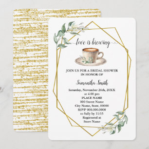 Convites O amor é criar café verde Chá de panela