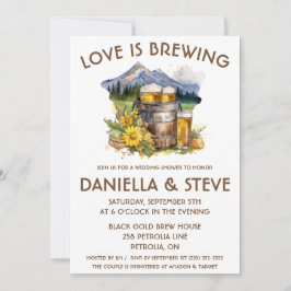 Convites O amor é criar cerveja de montanha, o Chá de panel