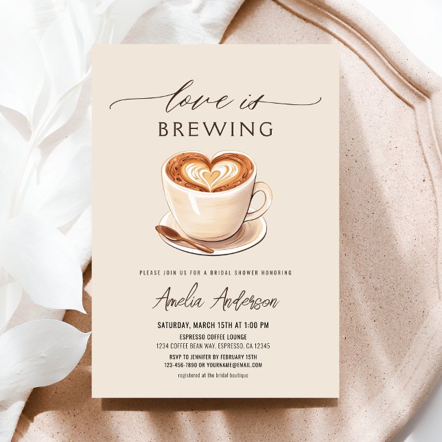 Convites O amor é criar Chá de panela de café (Criador carregado)