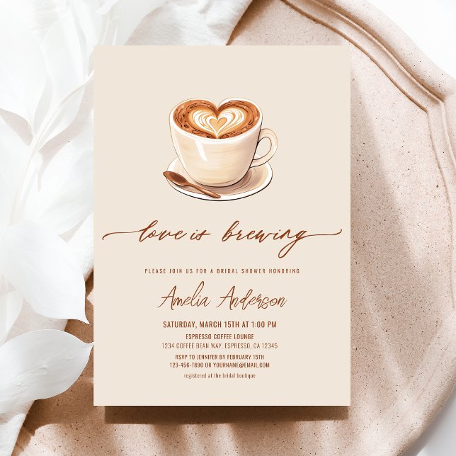 Convites O amor é criar Chá de panela de café (Criador carregado)