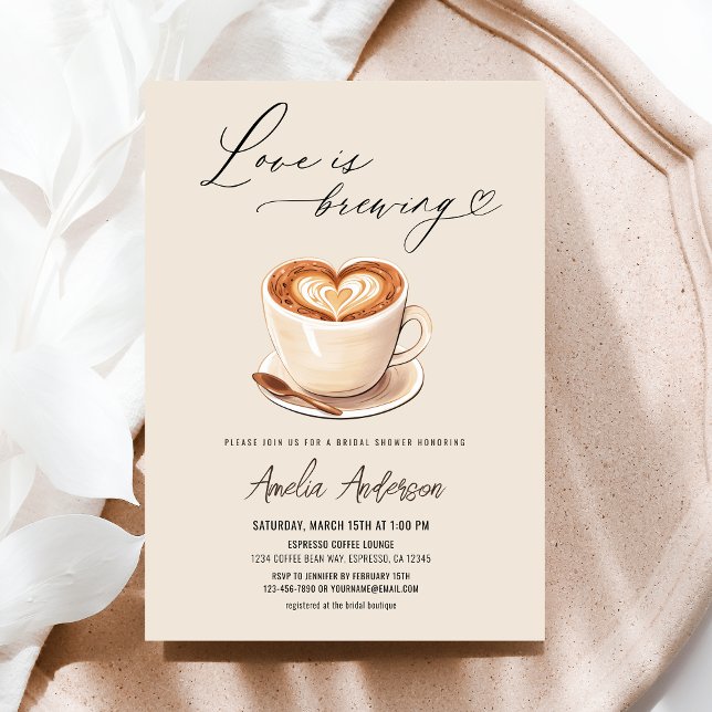 Convites O amor é criar Chá de panela de café (Criador carregado)