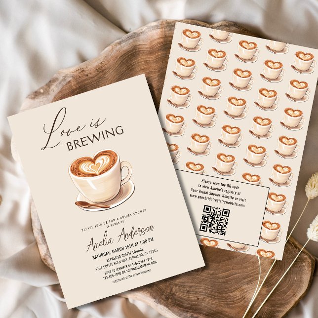 Convites O amor é criar Chá de panela de café (Criador carregado)