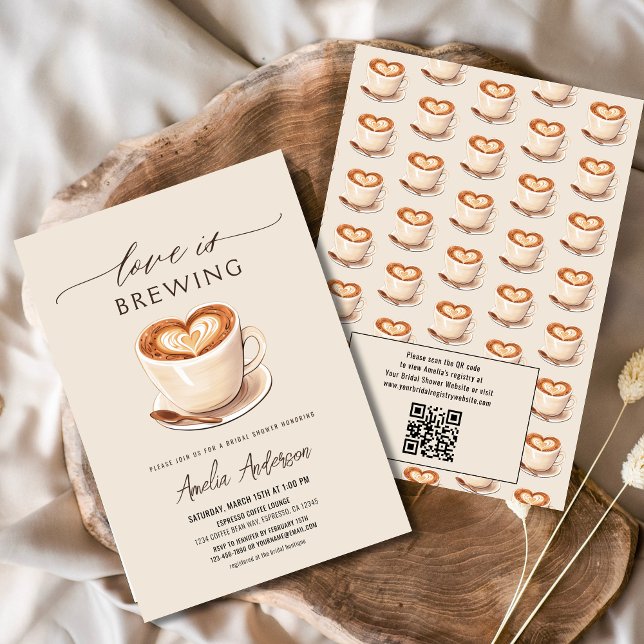 Convites O amor é criar Chá de panela de café (Criador carregado)
