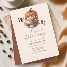 Convites O amor é criar Chá de panela de café de abóbora