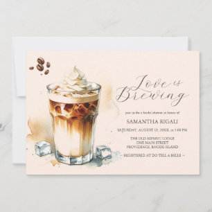 Convites O amor é criar Chá de panela de café gelado