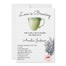 O amor é criar Chá de panela de chá de flores Eleg