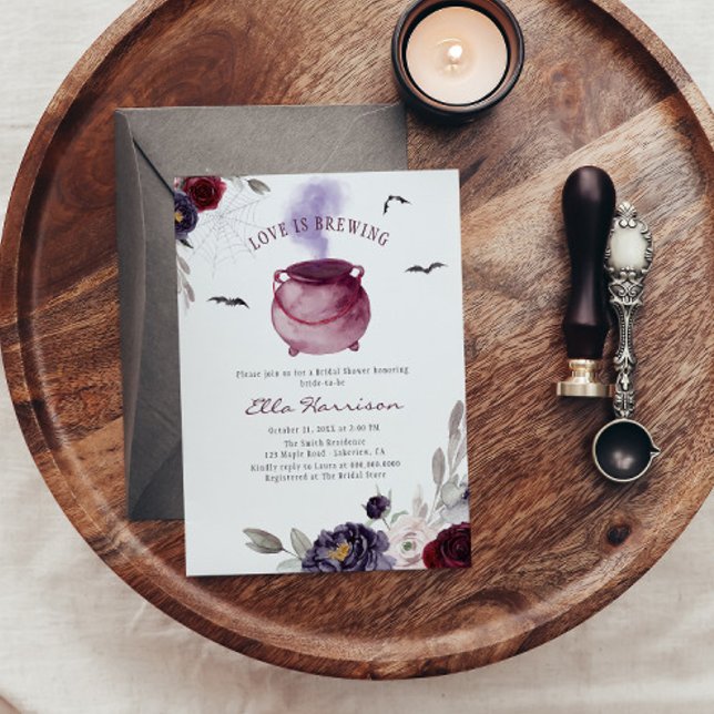 Convites O Amor É Criar Chá de panela De Halloween (Criador carregado)