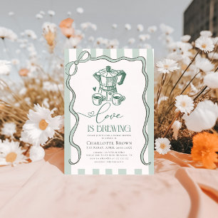 Convites O amor é criar Chá de panela moderno de café
