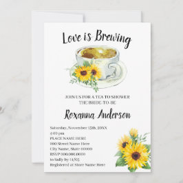 Convites O amor é criar girassóis Chá de panela de chá