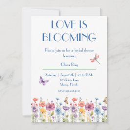 Convites O amor é o Chá de panela Blooming