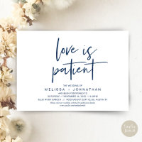 O amor é paciente, Mude nossa data de casamento