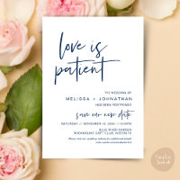 O amor é paciente, Mude nossa data de casamento