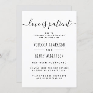 Convites O Amor É Patient Manuscrito Postado No Casamento