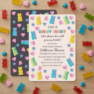 Convites O Amor É um Candyland de Doce Casamento