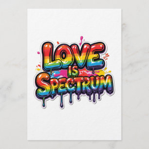 Convites O Amor é um Design de Citação LGBTQ Arco-Íris do E