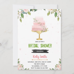 Convites O amor é um doce chá de panela de bolo