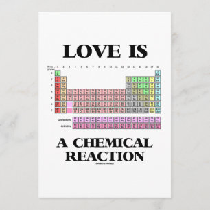 Convites O amor é uma reacção química (a mesa periódic