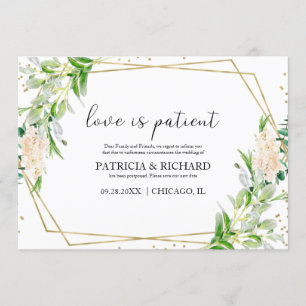 Convites O Amor é Verde Paciente Casamento Nova Data