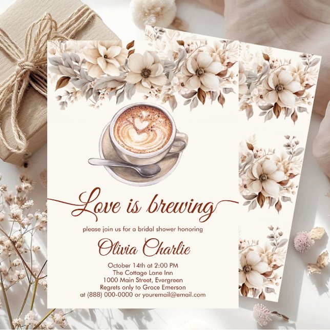 Convites O Amor Elegante É Criar Café De Chá de panela (Criador carregado)