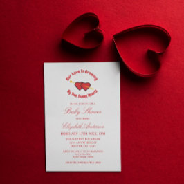 Convites O Amor Está Crescendo Por Dois Chás de fraldas De 