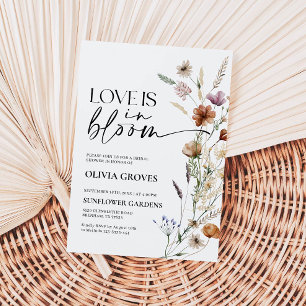 Convites O amor está em Bloom Chá de panela Rustic