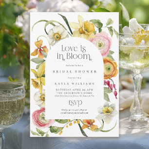 Convites O Amor Está em Festa Floral Chá de Noiva