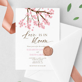 Convites O amor está em flor Cerejeiras Casamento