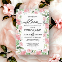 O Amor Está em Flor Chá de Noiva Rosa Floral