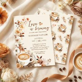 Convites O Amor Está Fazendo Café Chá de Noiva